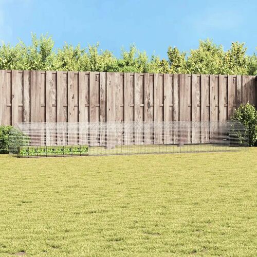 Vidaxl Cage Pour Lapins Argent 400 X 78 X 78 Cm Acier Galvanisé