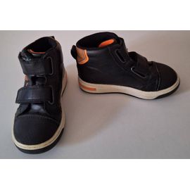 Baskets Montantes À Scratch Noires, Beige Et Orange - 24