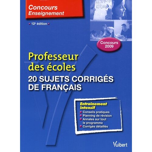 20 Sujets Corrigés De Français - Professeur Des Écoles