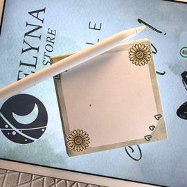 Post-It Personnalisé - Tournesol - Fait À La Main