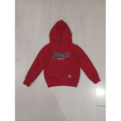 Sweat A Capuche Rouge ,Creeks,Taille 8 Ans