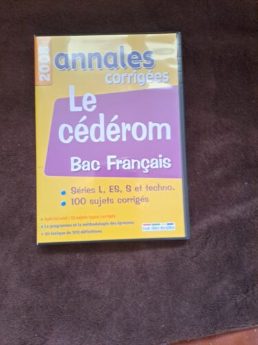 CD-ROM annales bac français 2018 - 100 sujets corrigés + spécial oral