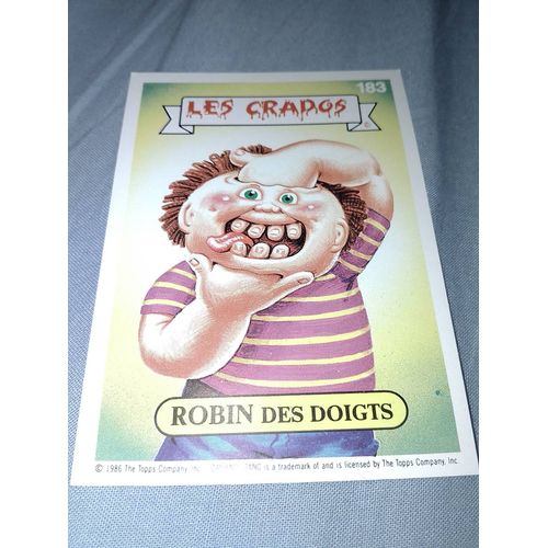Carte Les Crados Numéro 183 Année 1986