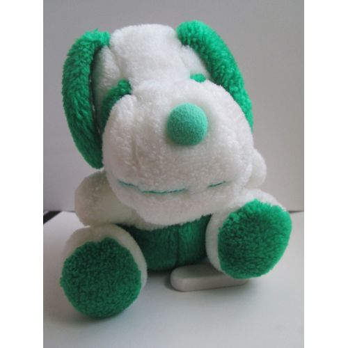 Peluche chien blanc et vert (Free & Easy)