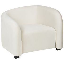 Fauteuil VELTADA Velours Blanc cassé