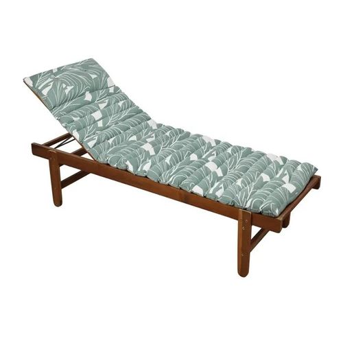 Coussin Bain De Soleil - Feuillage D'akita - 60 X 180 Cm - Vert Et Blanc - Confort Optimal - Résistant Aux Uv
