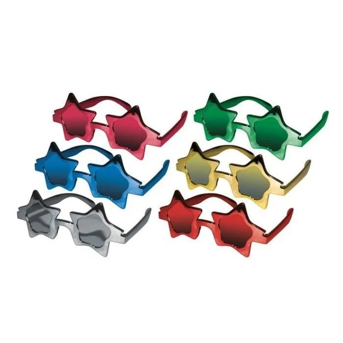 Lunettes De Soleil - Métallisé - Étoiles - Mixte - Rose