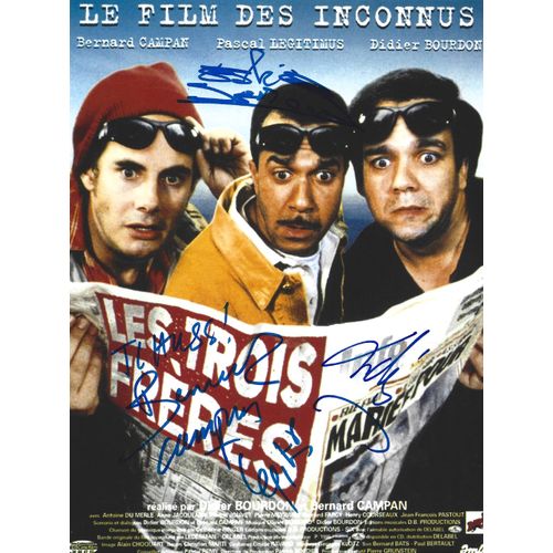 Photo Signée Par : Pascal Legetimus, Didier Bourdon, Bernard Campan, Élie Semoun