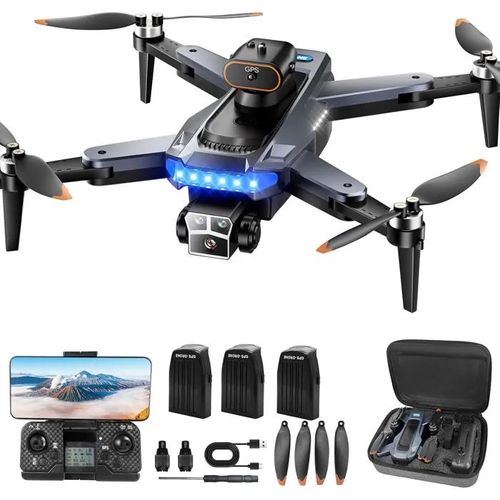 Drone Gps 4k Professionnel P17, 3 Batteries, Wi-Fi 5g, Fpv, 3 Caméras, Suivi, <249g