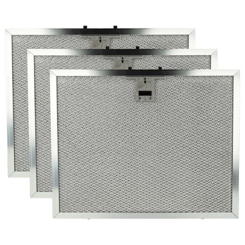 vhbw 3x Filtre anti-graisse compatible avec Miele DA229-2, DA229-2EXT, DA229EXT, DA229, DA229-1 hotte de cuisine, métal