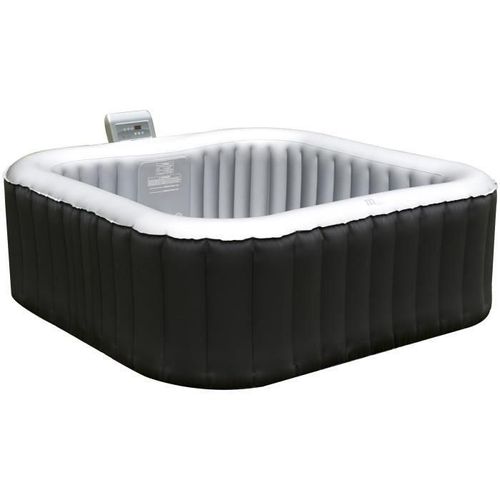 MSPA Spa gonflable a bulles Lite Alpine 4 places - 1,58x0,68 m - Noir et blanc