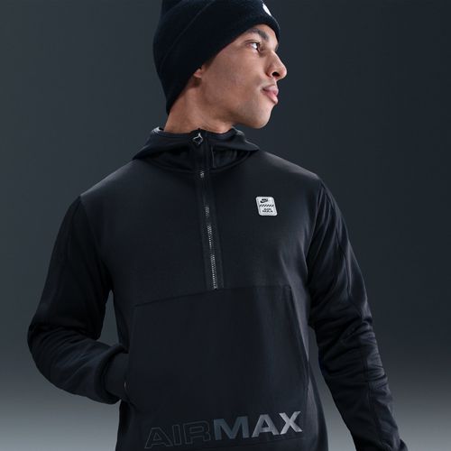 Sweat À Capuche Nike Air Max À Demi-Zip En Tissu Fleece En Maille De Polyester Pour Homme - Noir