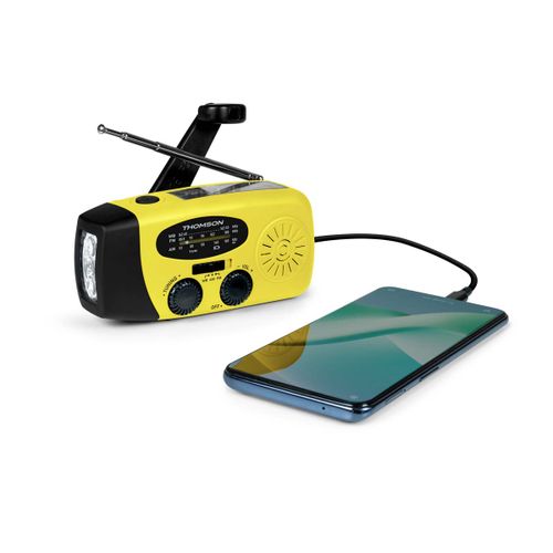 Radio solaire portable Thomson RT260 - Jaune