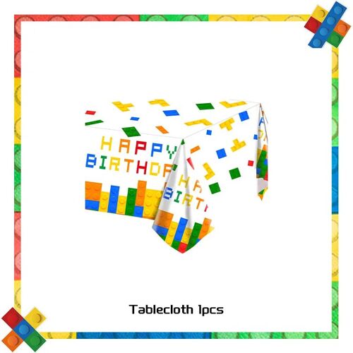 Décorations de ixd'Anniversaire à Thème Britware pour Enfant, Ensemble avec Banderole, Boîte à Bonbons, Fournitures de Décoration Tablecloth 1pcs