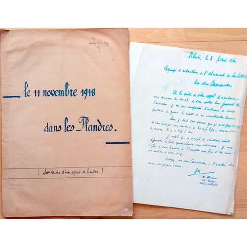 Guerre 14-18 : Souvenir Du 11 Novembre 1918 D'Un Ancien Combattant Au 67e Régiment Infanterie (Document Historique)