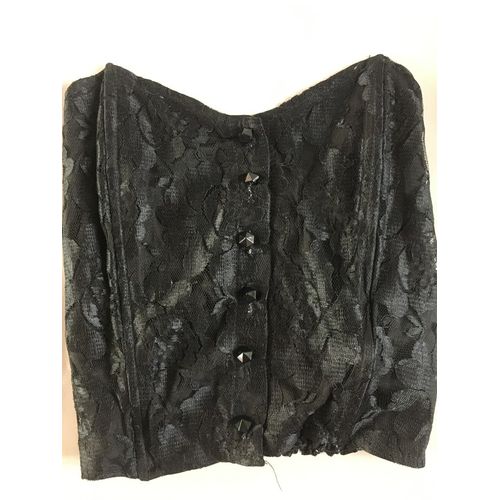 Très Élégant Bustier Femme Noir Très Sexy Et Raffiné Taille Xs /S Idée Cadeau