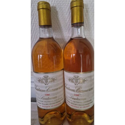 2 Btls De Chateau Cameron 1988 En Sauternes