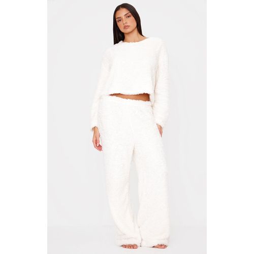 Femme Pantalon De Pyjama Large En Polaire Douce Crème | Taille Xs