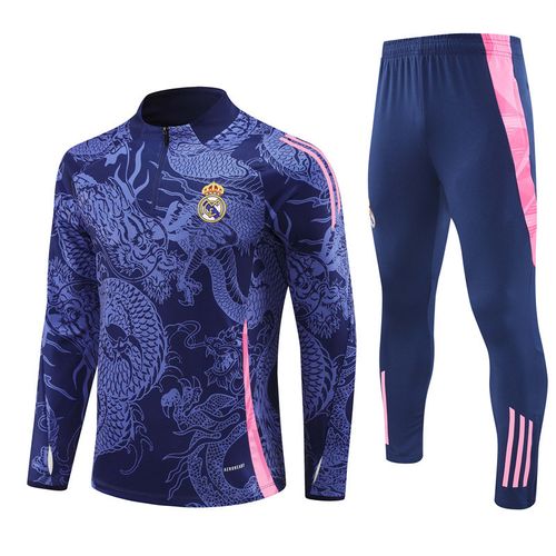 Survêtement Real Madrid 24/25 · Ensemble Entraînement Football Adulte & Enfant Manches Longues ¿ Bleu
