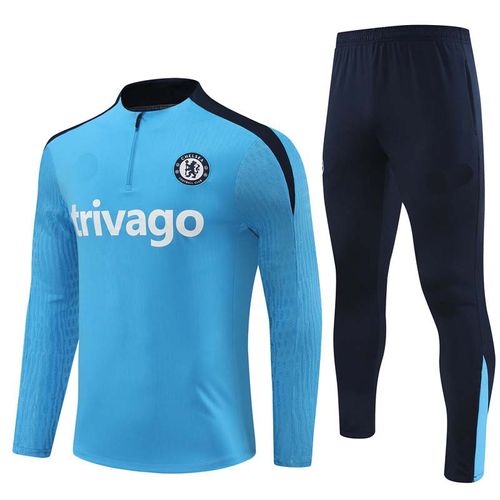 Survêtement Chelsea 24/25 · Ensemble Training Football Adulte & Enfant Manches Longues ¿ Bleu