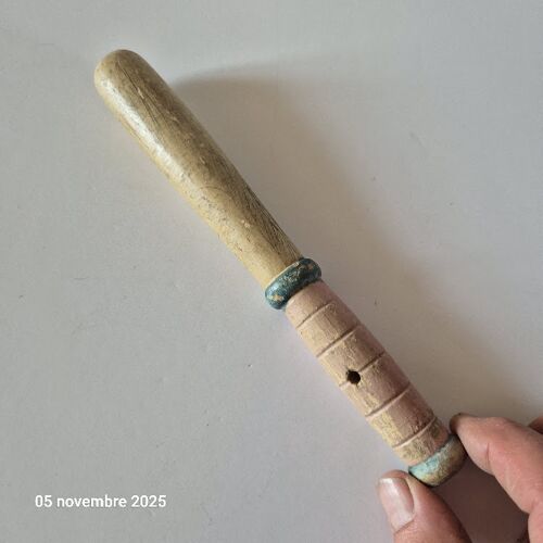 Baton De Police Vintage, Jouet D'Enfants, Ancien, En Bois Plein