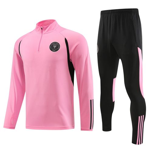 Survêtement Football Inter Miami Rose ¿ Ensemble Entraînement Respirant Manches Longues Homme