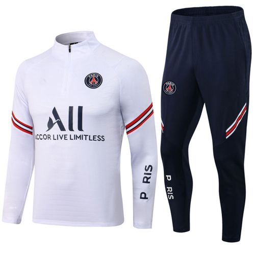 Survêtement Paris Football Adulte ¿ Ensemble Jersey Manches Longues Blanc