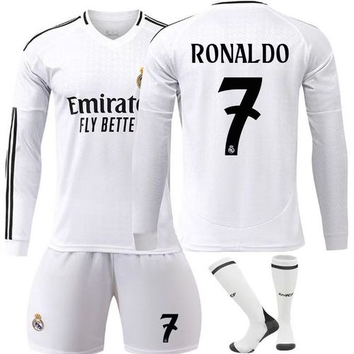 Maillot Domicile Real Madrid 24/25 · Cristiano Ronaldo #7 · Jersey Football Manches Longues