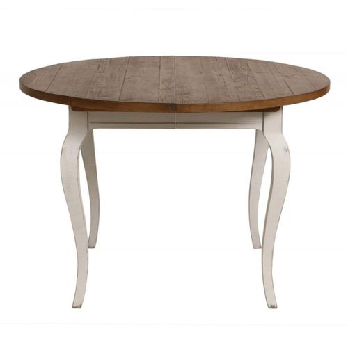 Table ronde extensible en bois marron