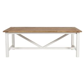 Table rectangulaire en bois blanc