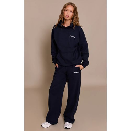 Femme Plt Jogging Droit En Coton 440 Gr/M² Tissé Épais Bleu Marine | Taille Small