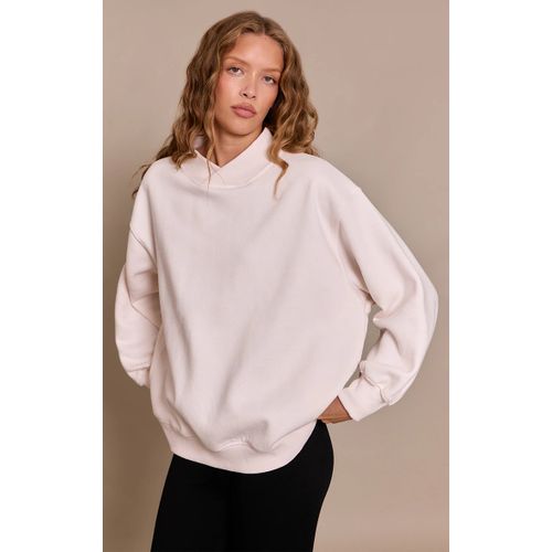 Femme Sweat En Coton Polaire Crème À Col Croisé Devant | Taille Small