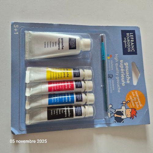 Gouache En Tube Lefranc Bourgeois, Set De 5 Tubes Assortis