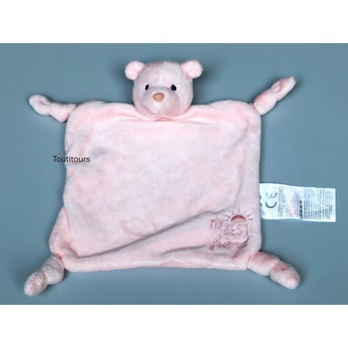 Doudou ours rose plat My Best Friend Kidiliz