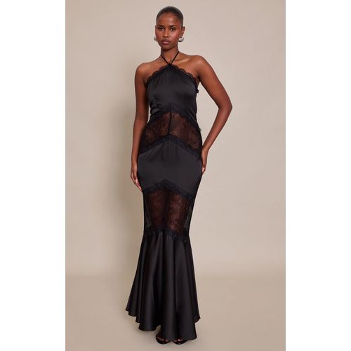Femme Robe Longue Noire Plissée À Dos Nu Et Volants | Taille 40