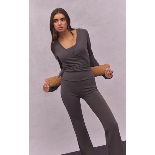 Femme Top Cache-Coeur Très Doux Gris Anthracite | Taille Medium