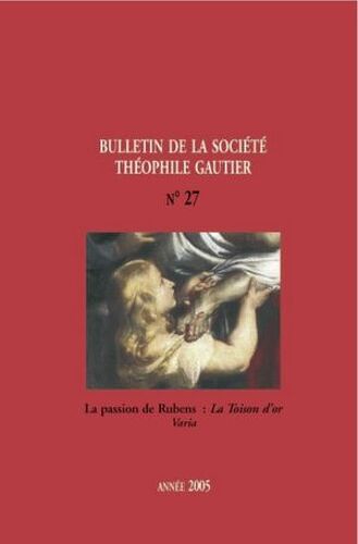 Bulletin De La Société Théophile Gautier N27
