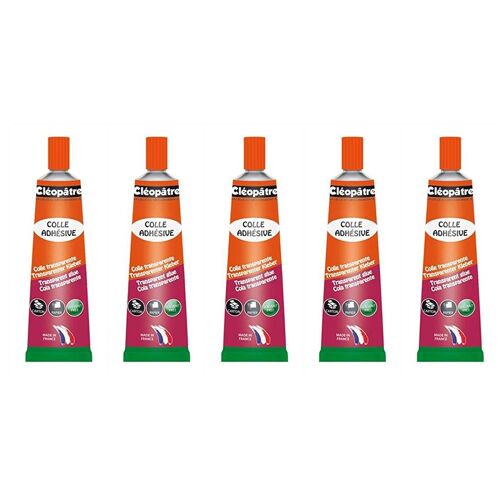 Cléopâtre Lot De 5 Colles Adhésive Cléopâtre En Tube Alu De 30 Gr