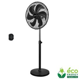 Fanelite - Ventilateur sur pied professionnel FS50-DC - 50 cm - Moteur DC silencieux - Débit d'air 230 m³/min - 6 vitesses - Télécommande - Puissant