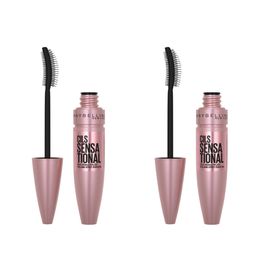 Maybelline New York- Lot De 2 Mascaras Effet Eventail - Cils Sensational - Black Noir