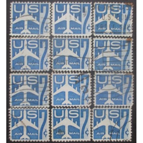 Etats-Unis Poste Aérienne N°50 X 12 Oblitéré