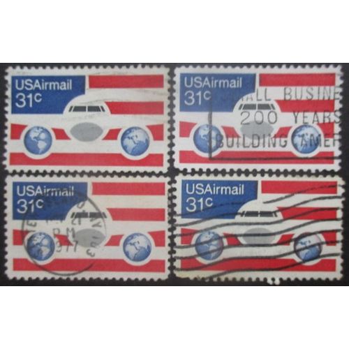 Etats-Unis Poste Aérienne N°84 X 4 Oblitéré