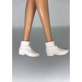 2022 Bottines plates basses blanches pieds plats Barbie et son scooterMattel #GBK85