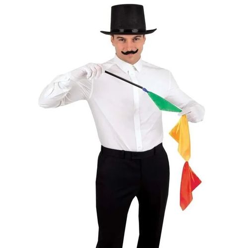 Set de Magicien - PTIT CLOWN - Chapeau Haut de Forme - Gants Blancs - Moustache
