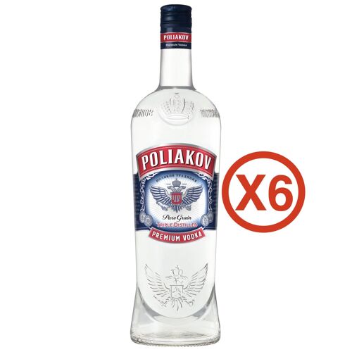Lot De 6 Vodka Poliakov - 37,5% - 70 Cl