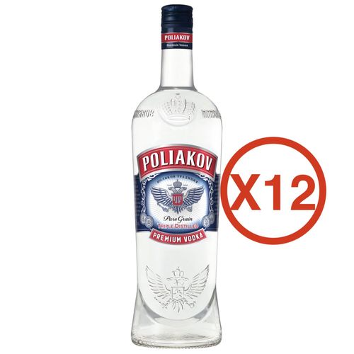 Lot De 12 Vodka Poliakov - 37,5% - 70 Cl