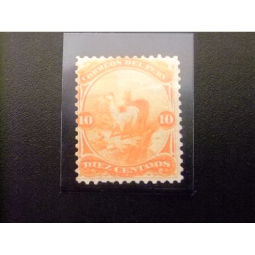 109 Perú 1896 / Fauna Mamiferos Lamas / Yvert 104 (*)