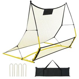 Entraîneur De Football Portable 2 En 1 - Duoku - Filet De Rebond 72" X 51" - Tube En Fer - Polyester - 5,4 Kg