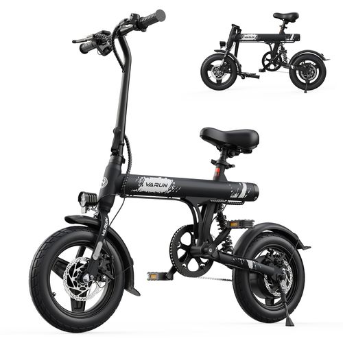 Vélo Électrique Pliable Varun C14 14" Moteur 350w Vitesse Max 32km/H 36v 7,8ah Autonomie Max 45km Charge Max 120kg Noir