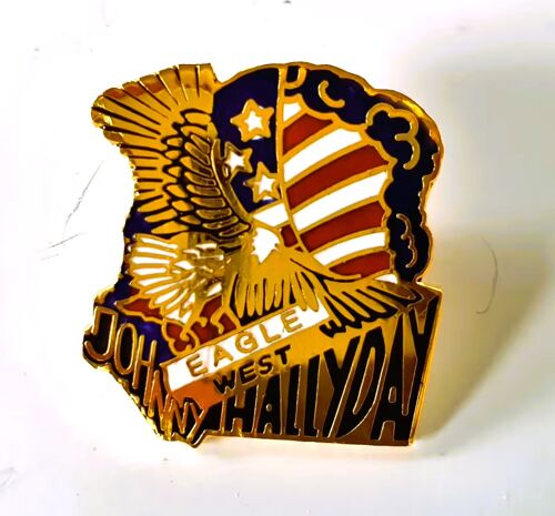 Pins Musiqe Johnny Hallyday Eagle West Aigle  / Doré